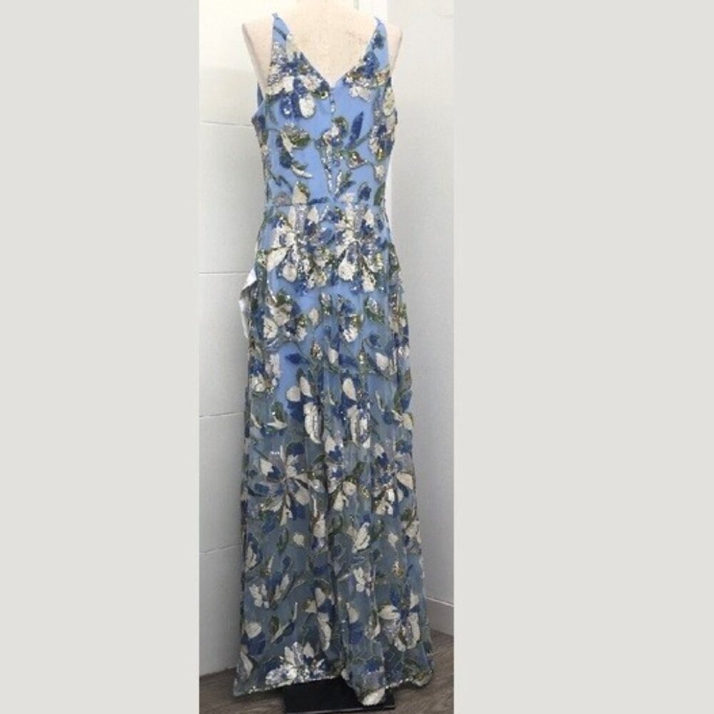 Dress the Population Light Blue Floral Maxi Dress - Picture 4 of 11